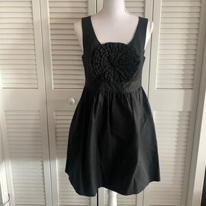 Sinclaire 10 Lively Dress Women’s Black Silk Blend Mini Fit & Flare Size 12